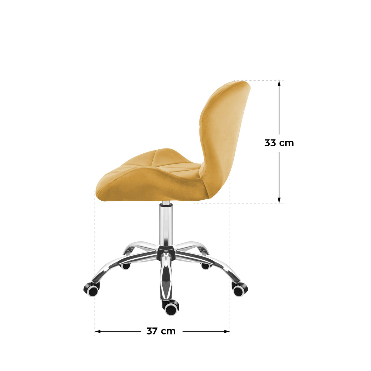 Mark Adler Future 3.0 yellow velour swivel chair