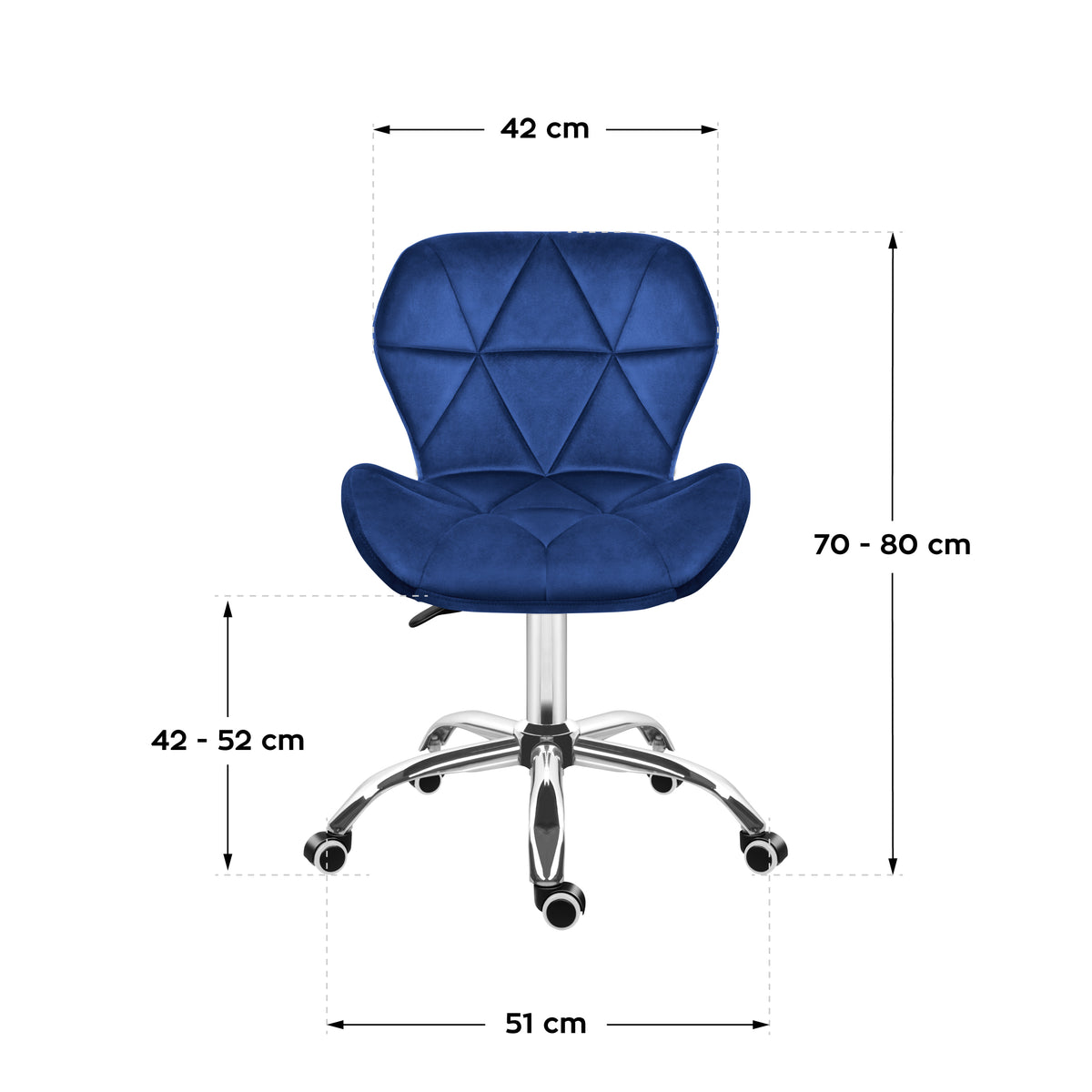 Mark Adler Future 3.0 blue velour swivel chair