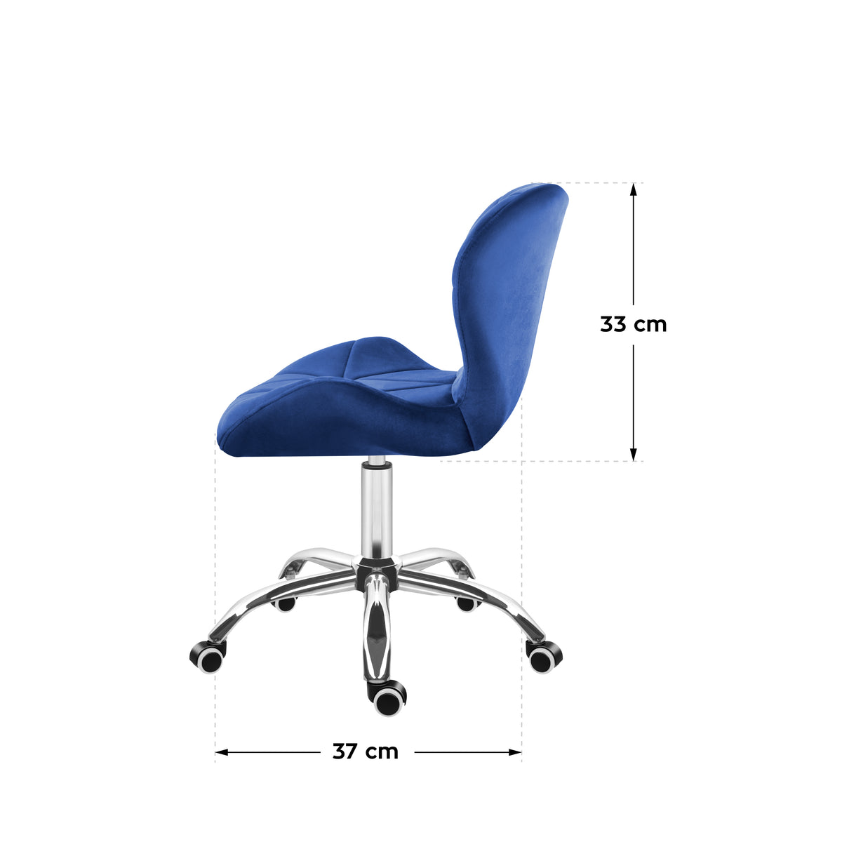 Mark Adler Future 3.0 blue velour swivel chair