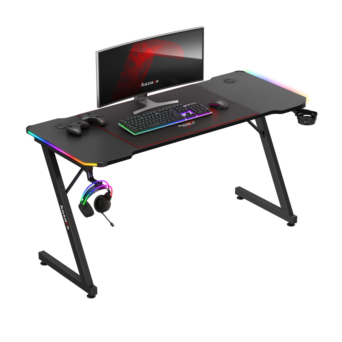Huzaro Hero 3.3 RGB Black 140 cm Gaming Desk