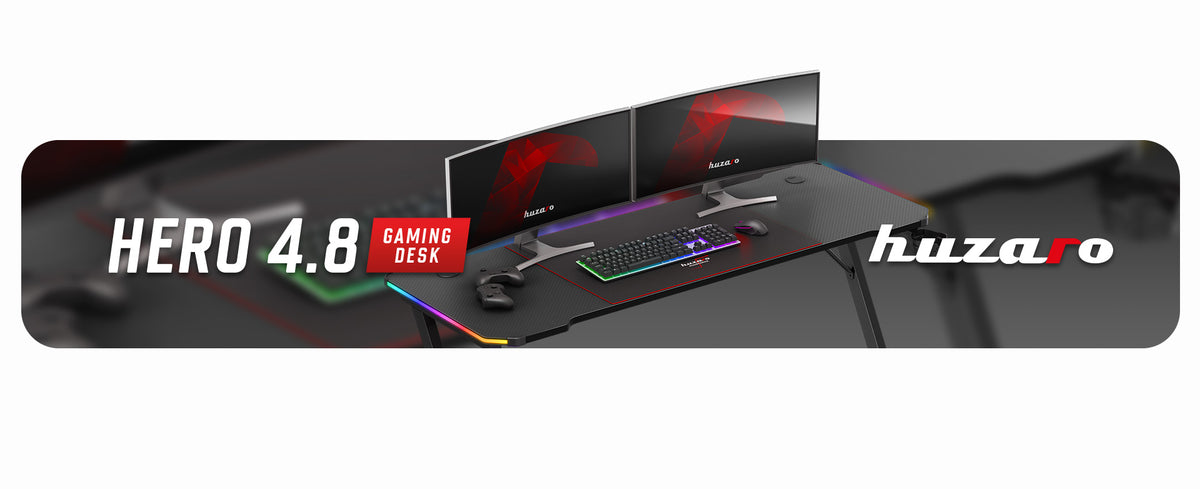 Huzaro Hero 4.8 RGB Black 160 cm Gaming Desk