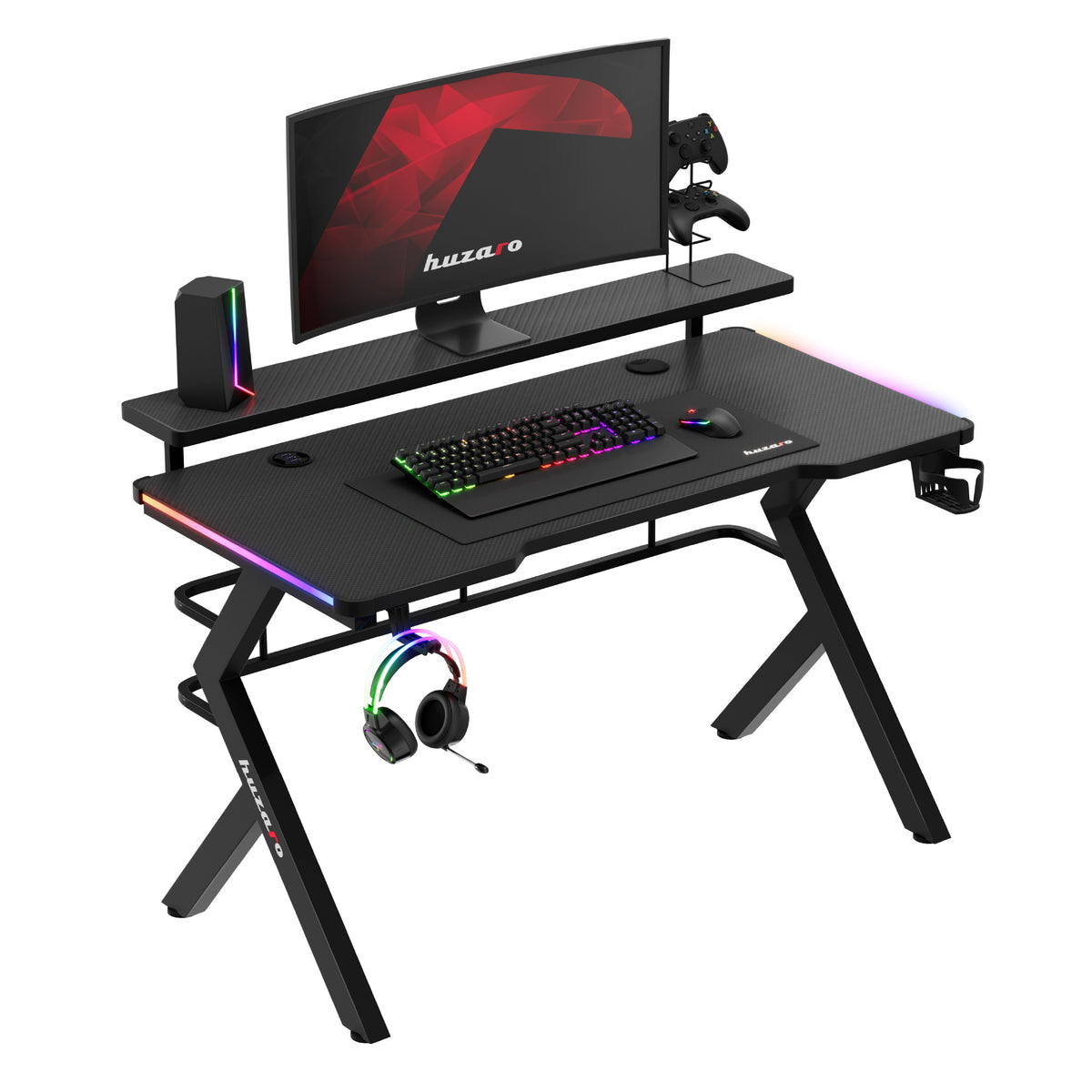 Huzaro Hero 5.0 RGB LED Black 120 cm Gaming Desk