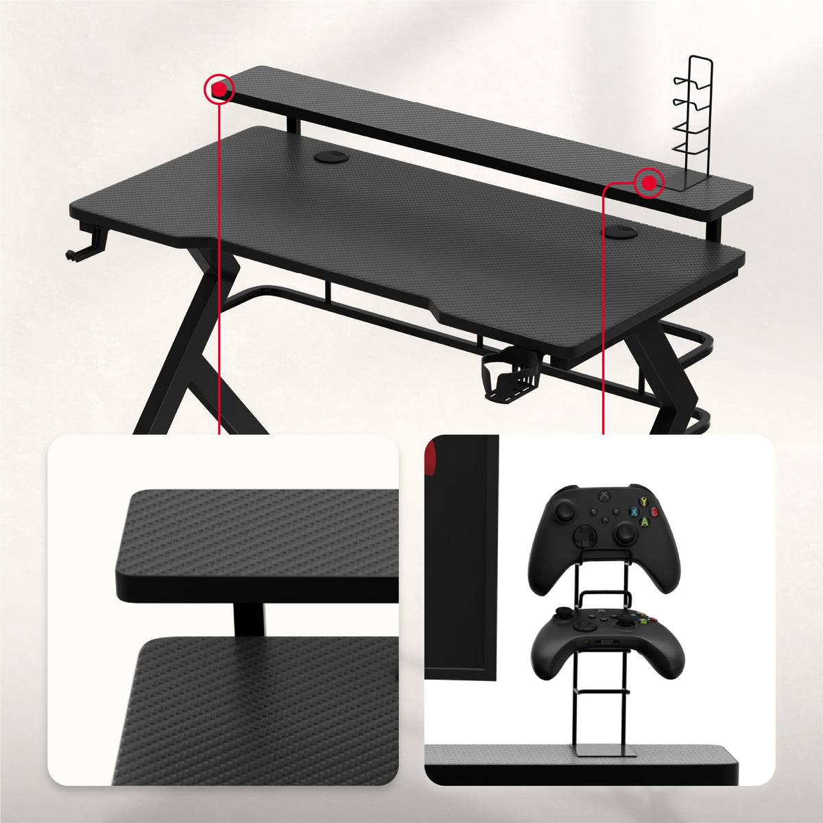 Monitor stand and holder for pads and discs
