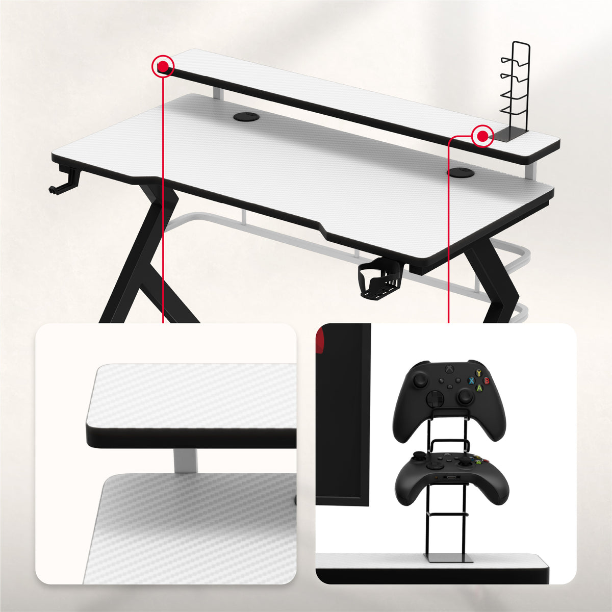 Monitor stand and holder for pads and discs