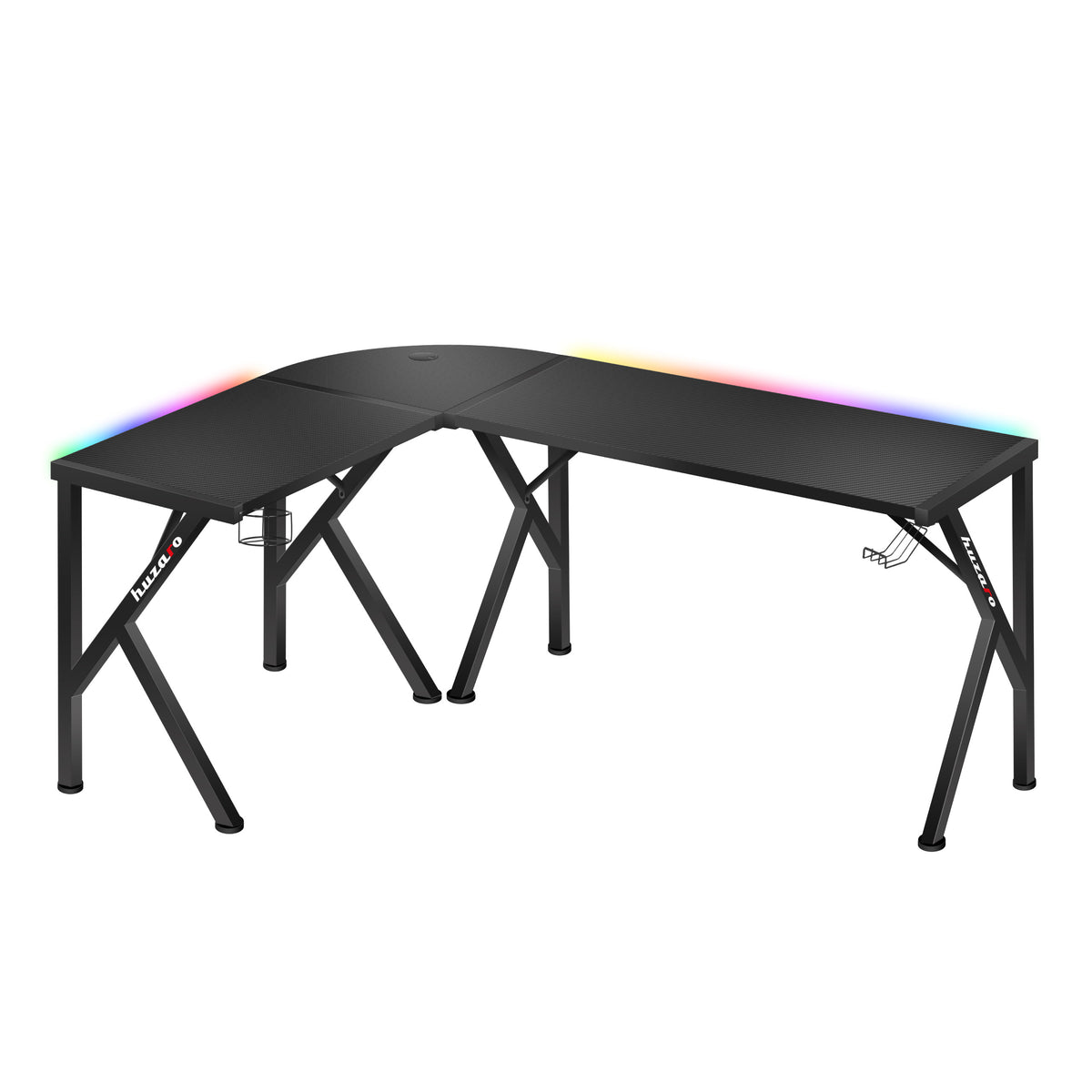 Huzaro Hero 6.3 RGB Black 154 cm corner gaming desk