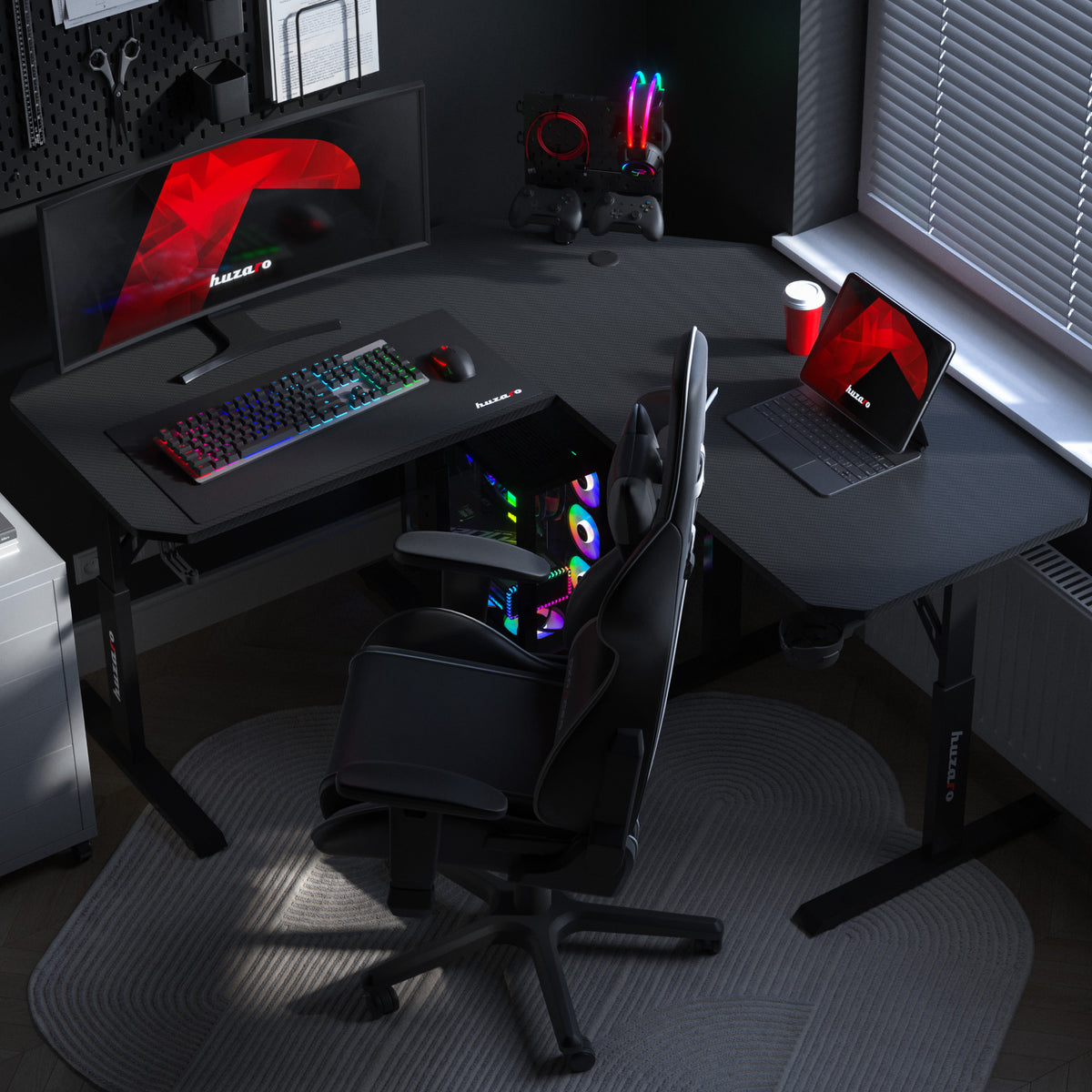 Corner gaming desk