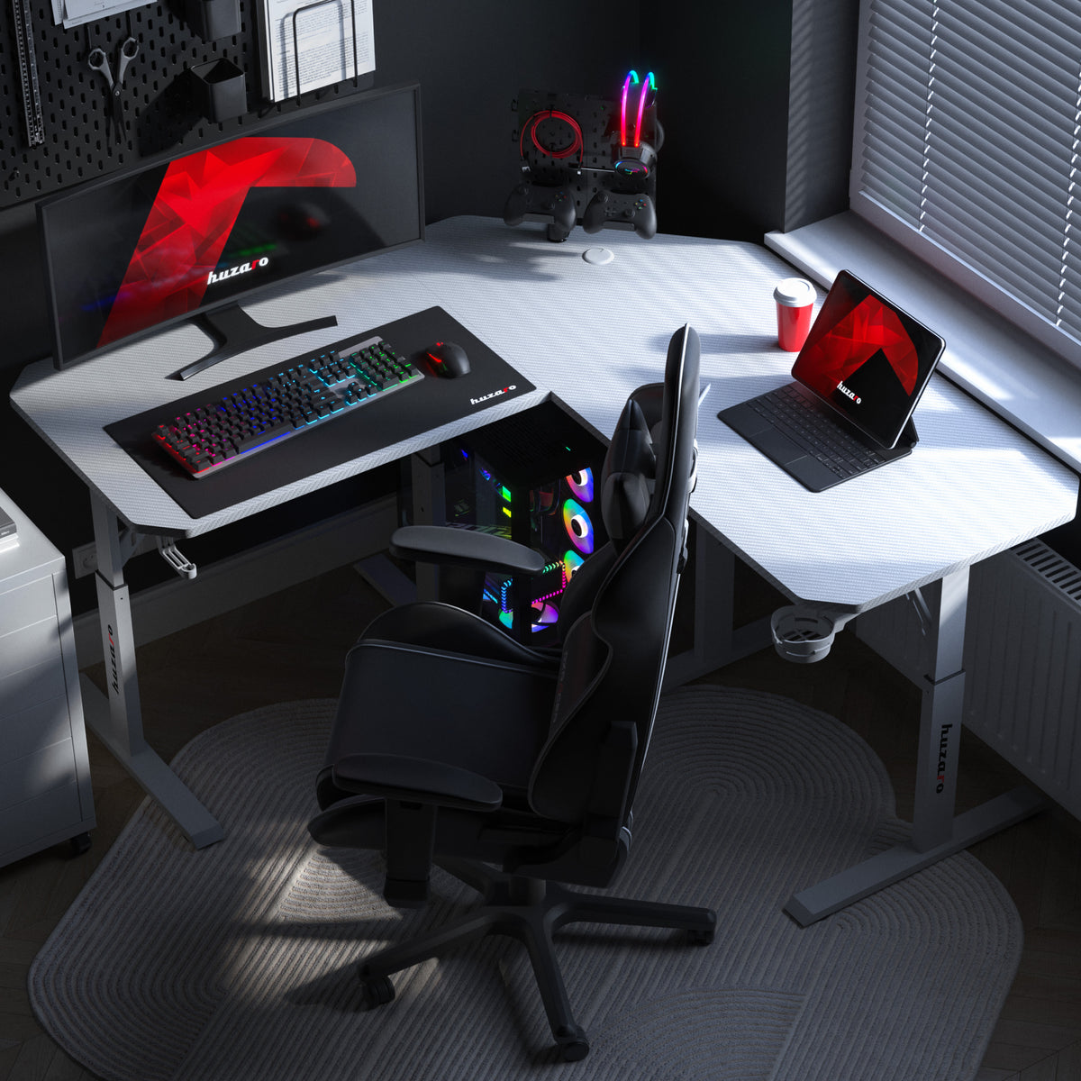 Corner gaming desk