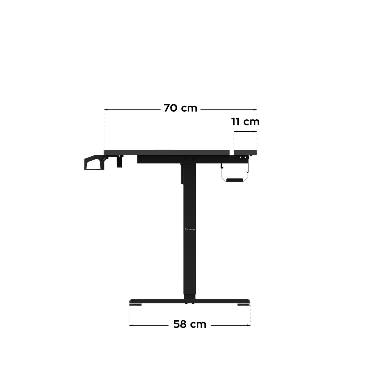 Huzaro Hero 8.7 RGB LED 140 cm electric desk