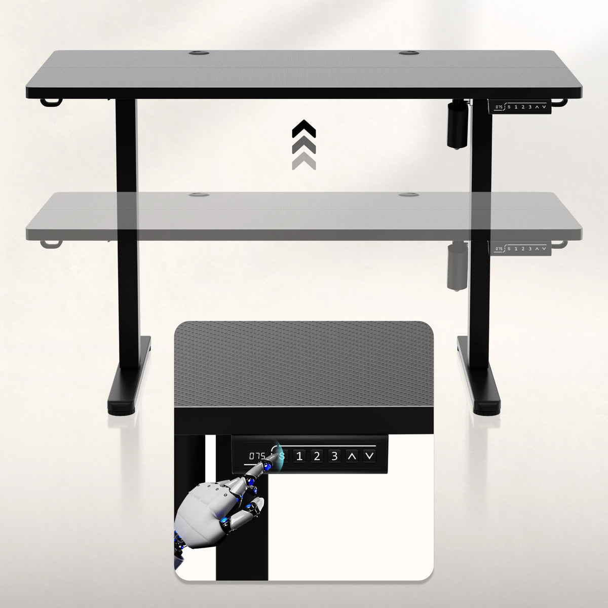 Huzaro Hero 8.1 Black Electric Gaming Desk