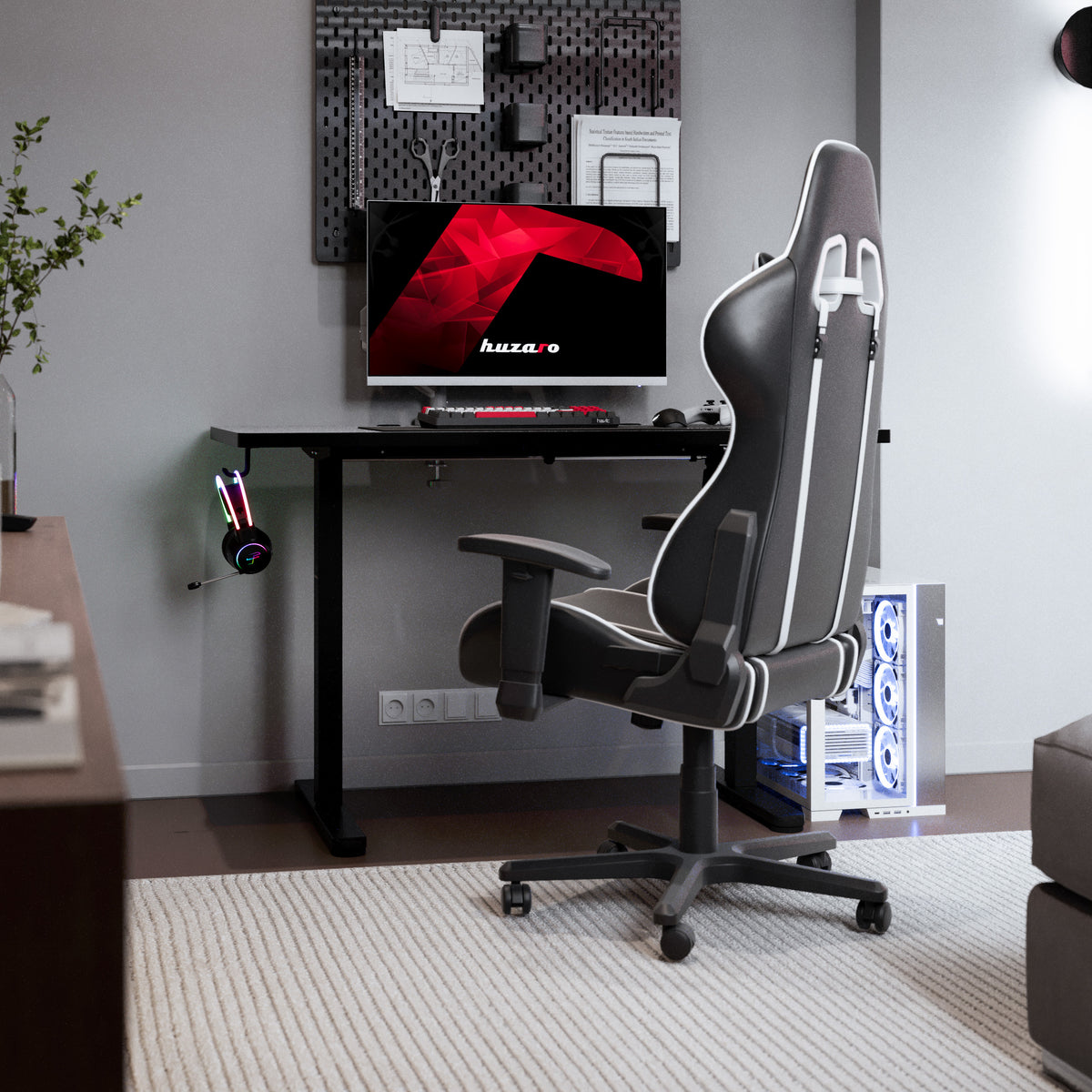 Huzaro Hero 8.1 Black Electric Gaming Desk