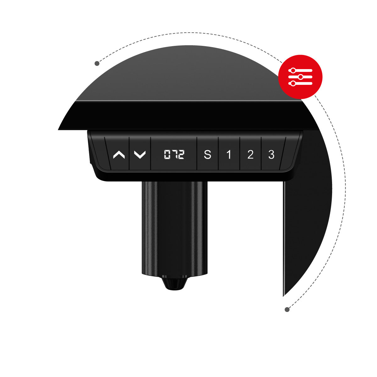 LED control panel with settings memory