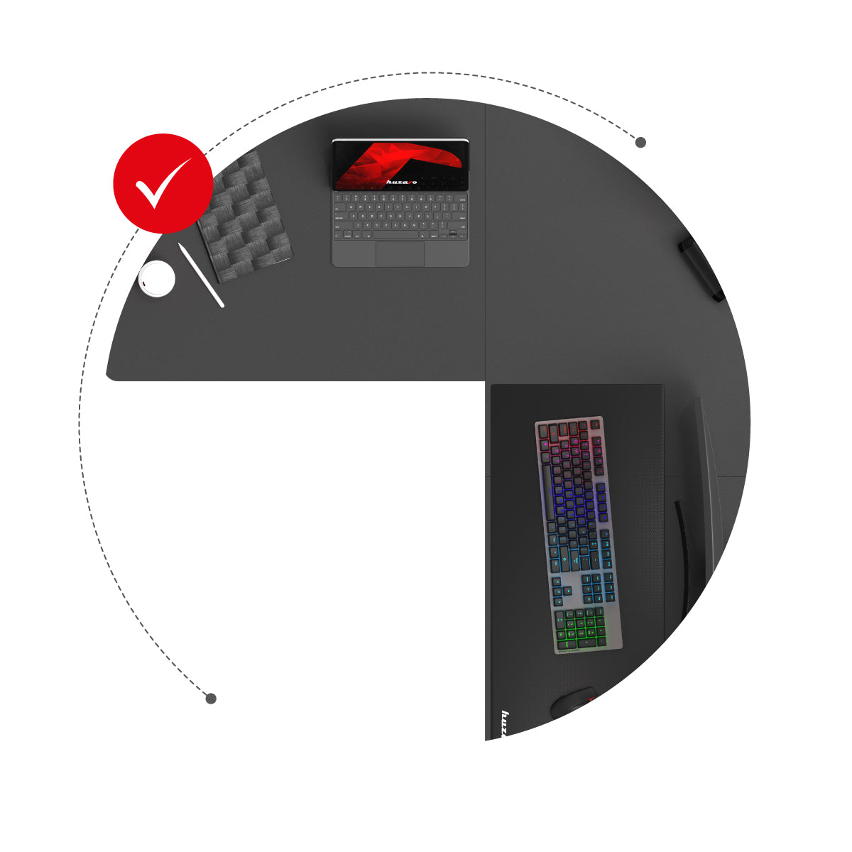 Ergonomic workstation layout