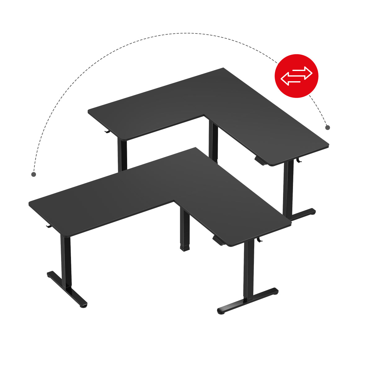 Modern electric corner desk