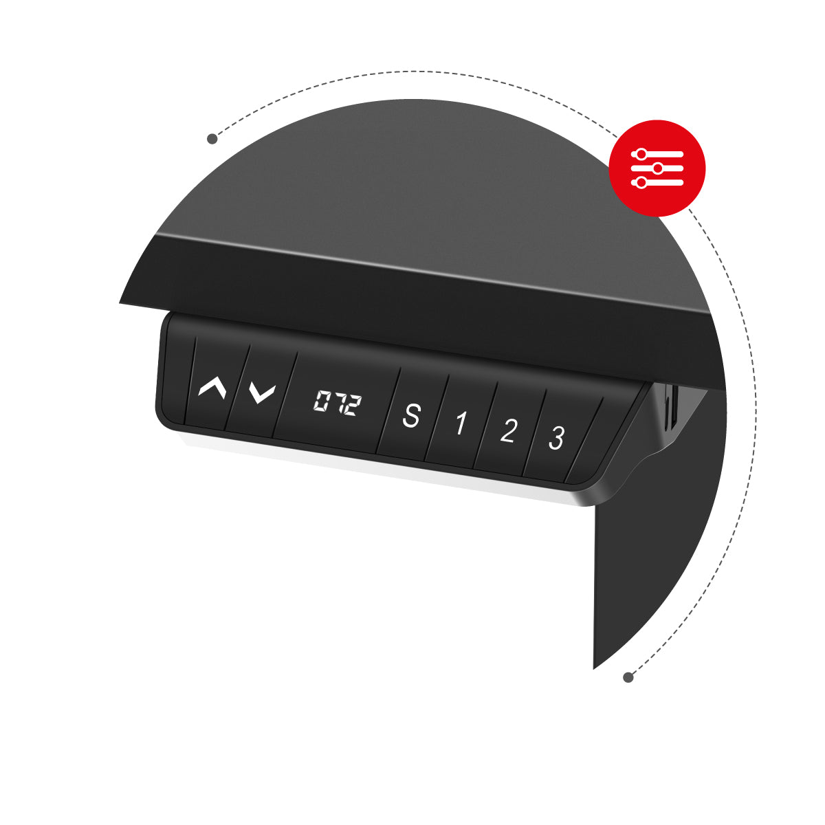 LED control panel with settings memory