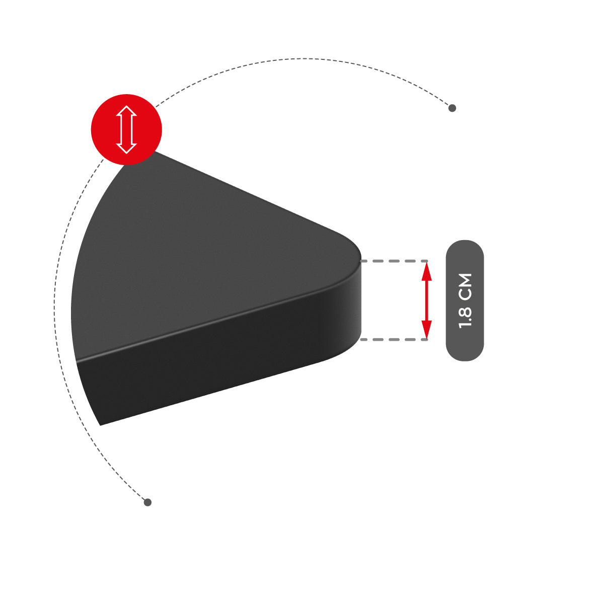 Worktop thickness: 1.8 cm