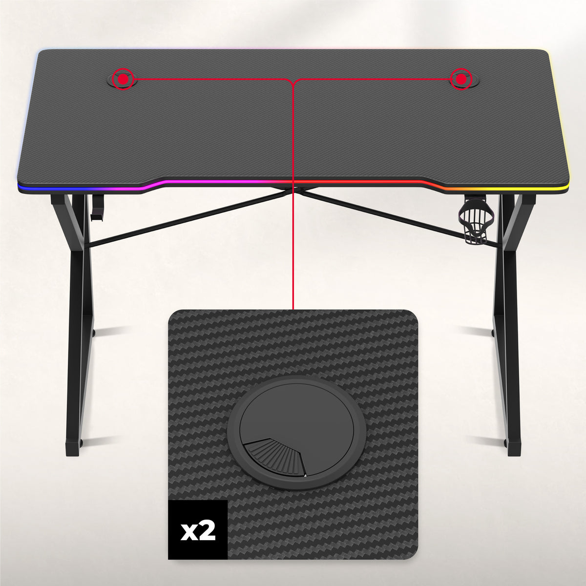 2 cable entry points