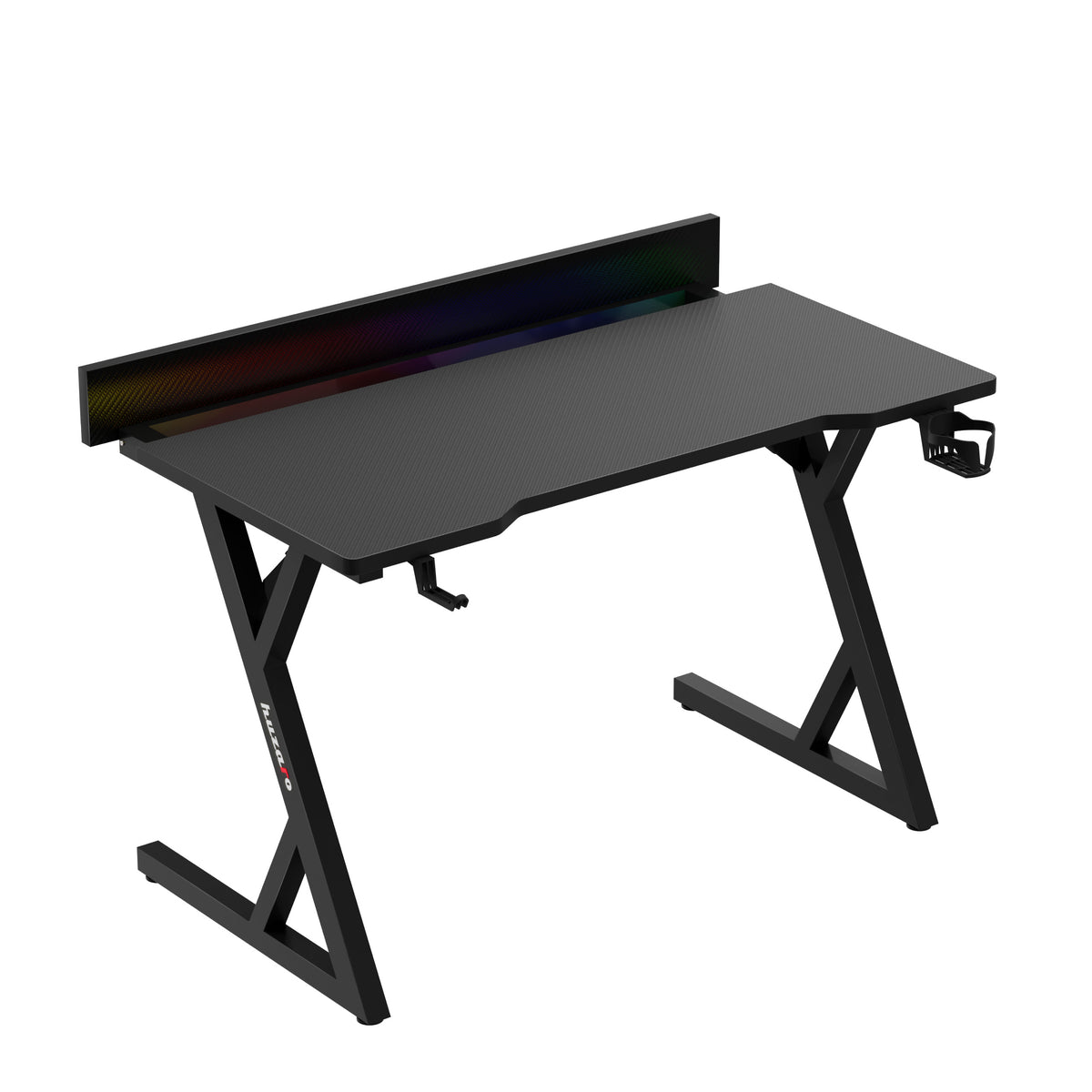 Huzaro Hero 2.4 RGB Black gaming desk with LED lighting