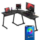 HUZARO Hero 6.0 RGB Smart Black 147 cm corner gaming desk