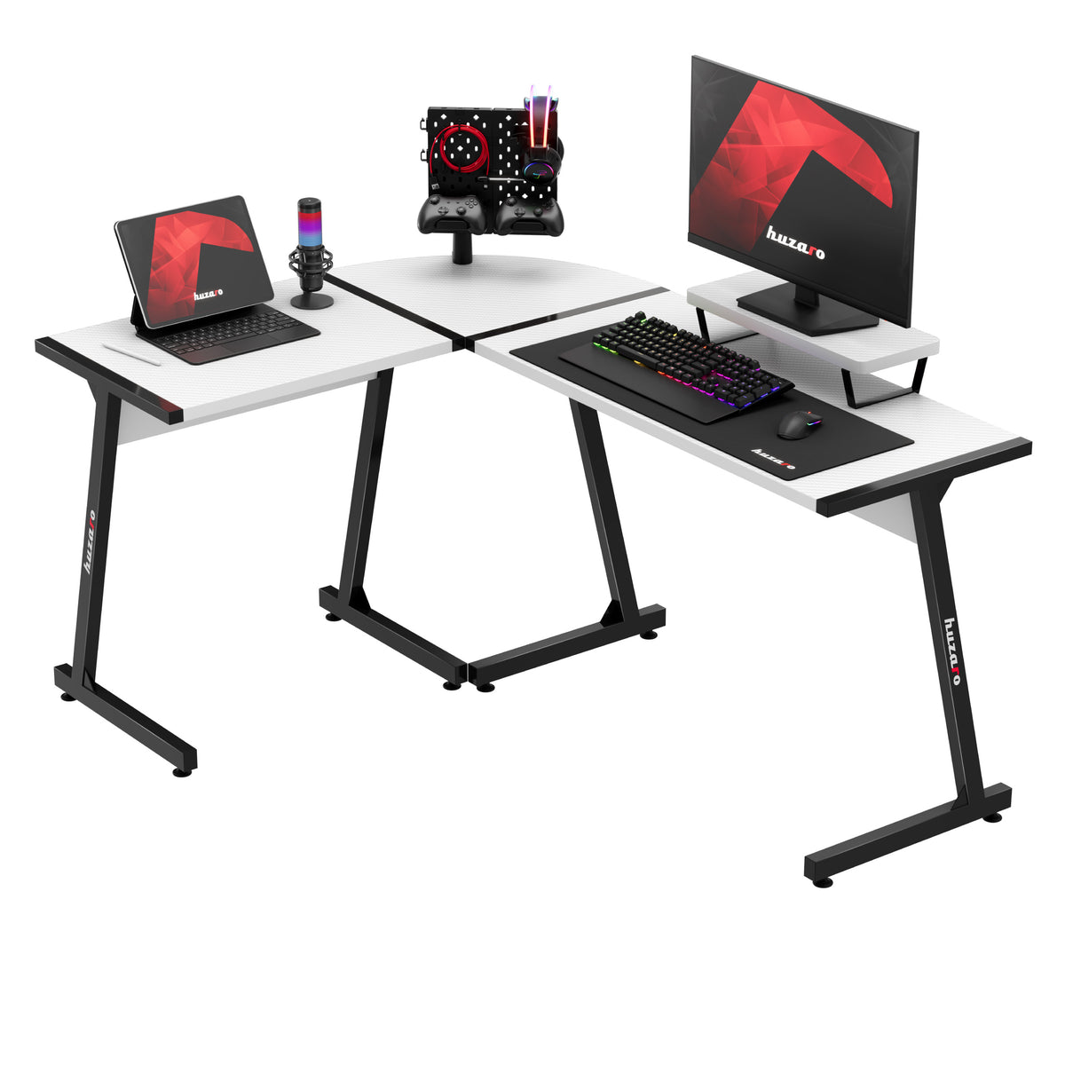 Huzaro Hero 6.0 White 147 cm corner gaming desk