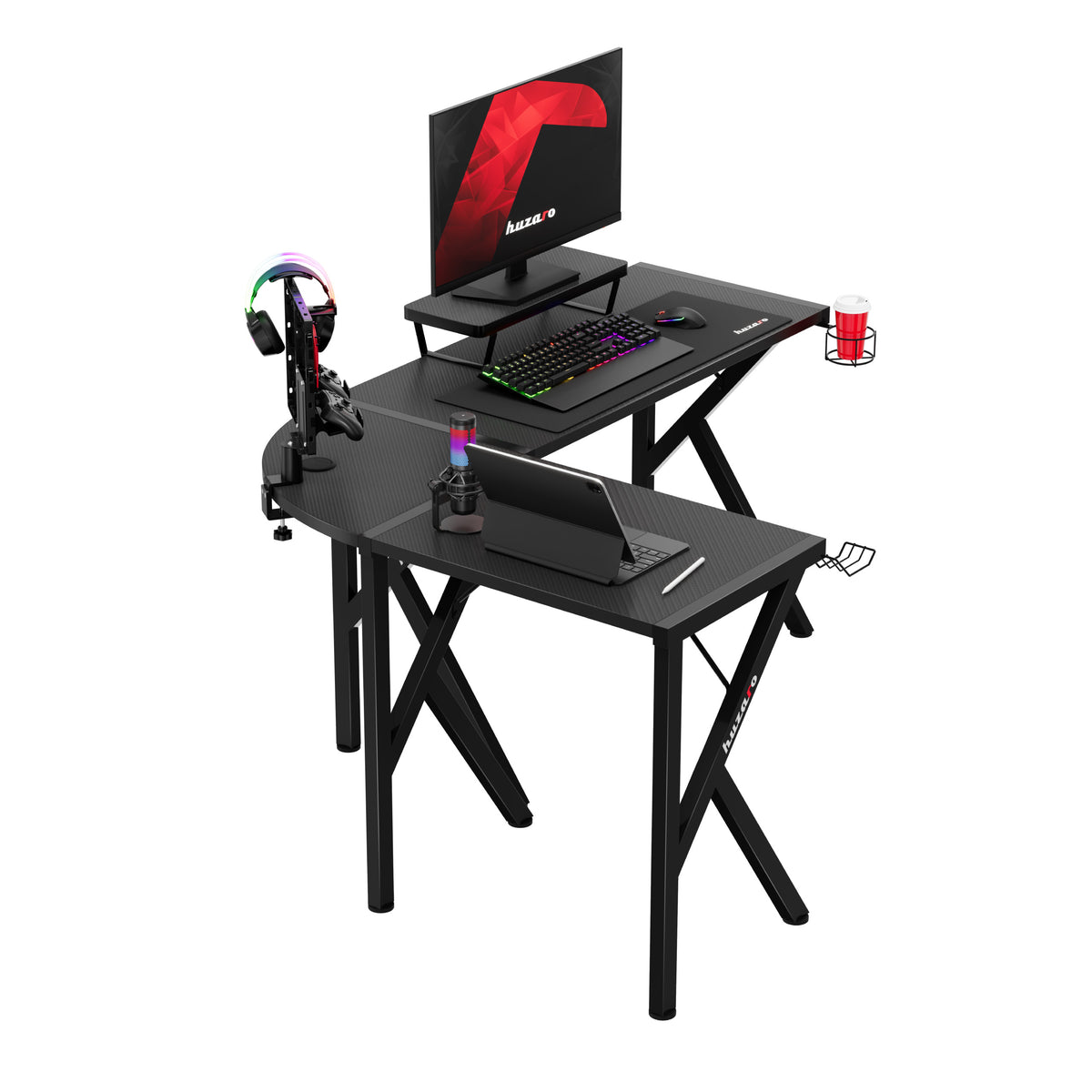 Huzaro Hero 6.3 Black 154 cm corner gaming desk