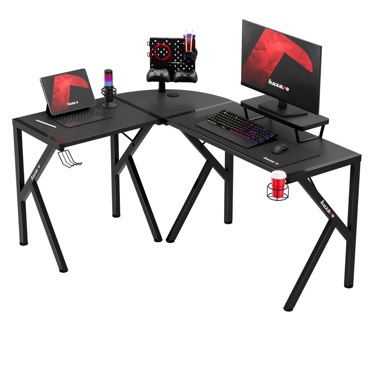 Huzaro Hero 6.3 Black 154 cm corner gaming desk