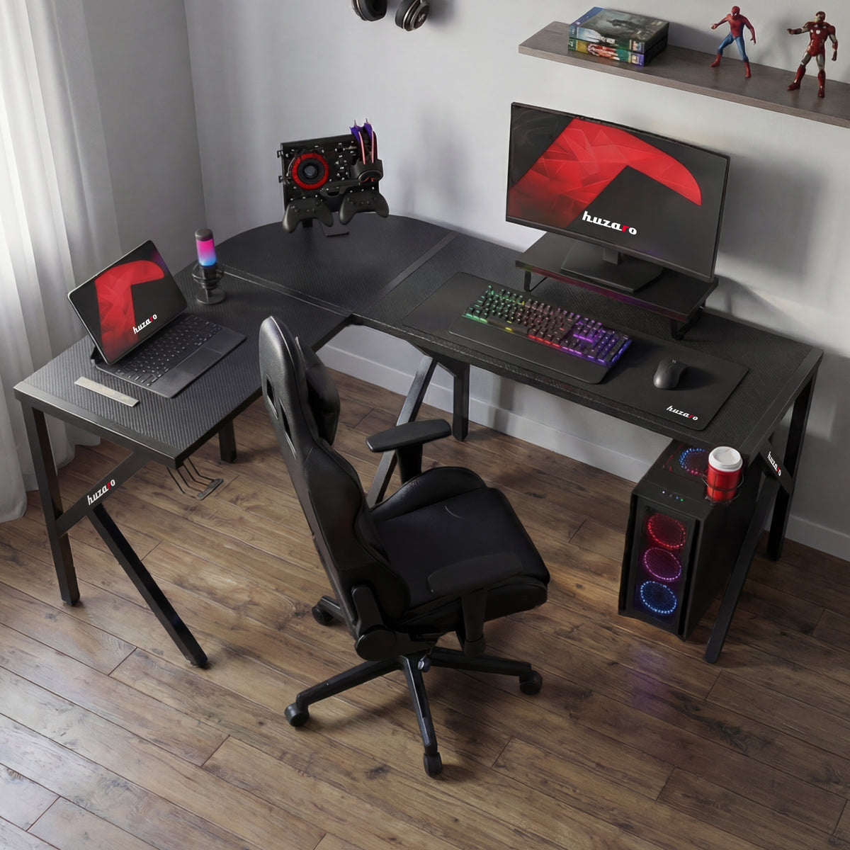 Huzaro Hero 6.3 Black 154 cm corner gaming desk