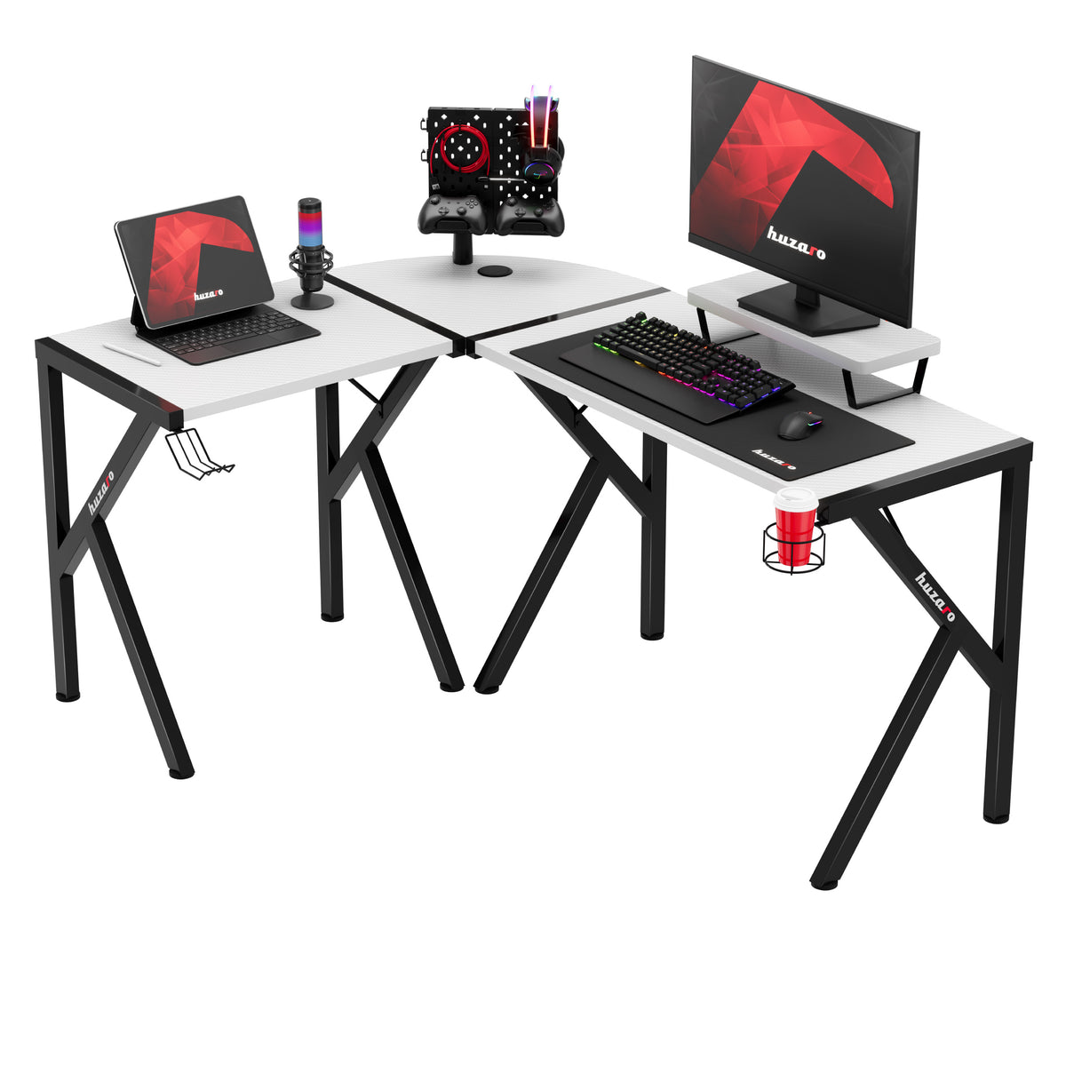 Huzaro Hero 6.3 White 154 cm corner gaming desk
