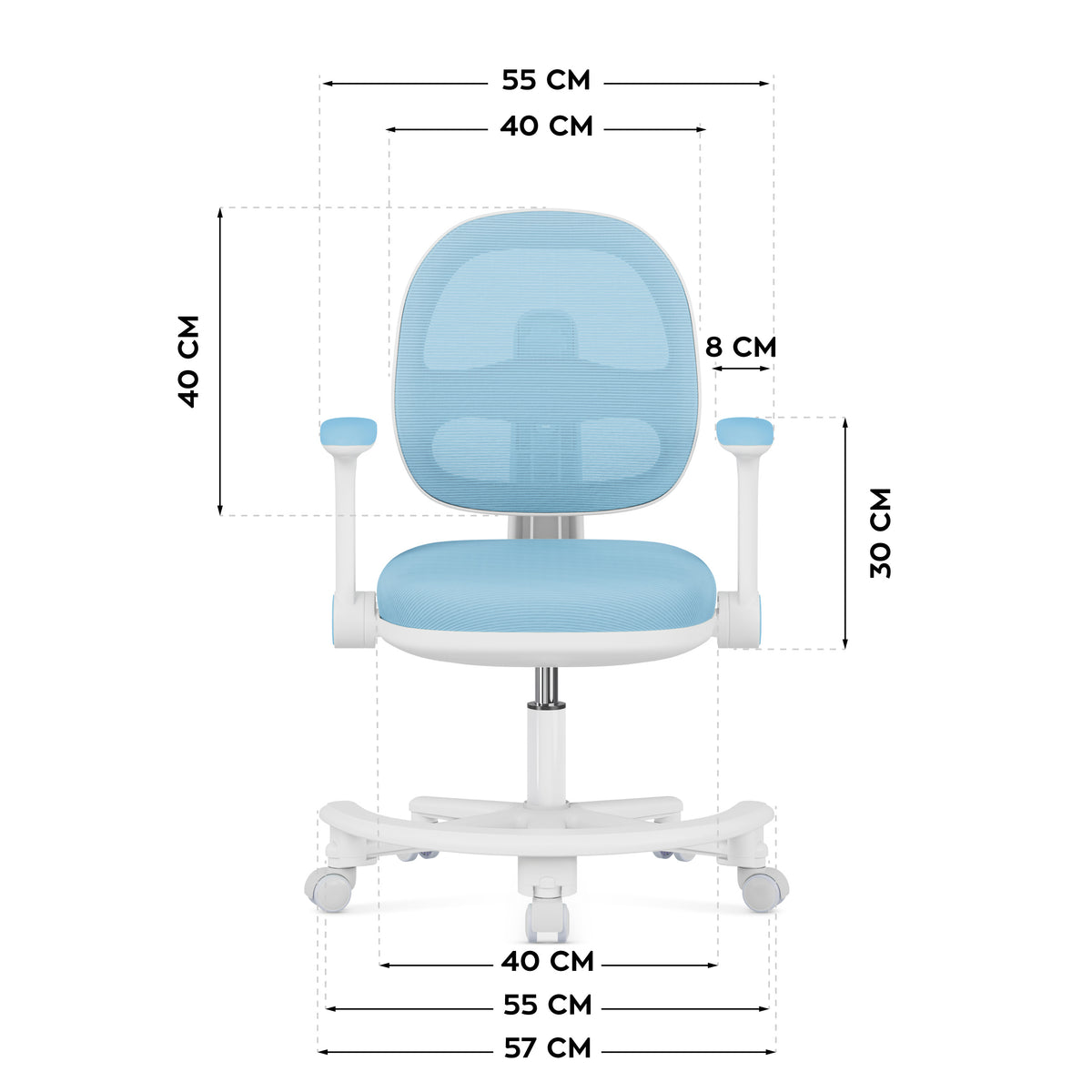 Mark Adler Junior 3.6 Blue Ergonomic Desk Chair for Children