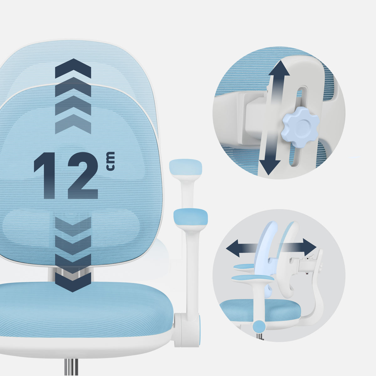 Mark Adler Junior 3.6 Blue Ergonomic Desk Chair for Children