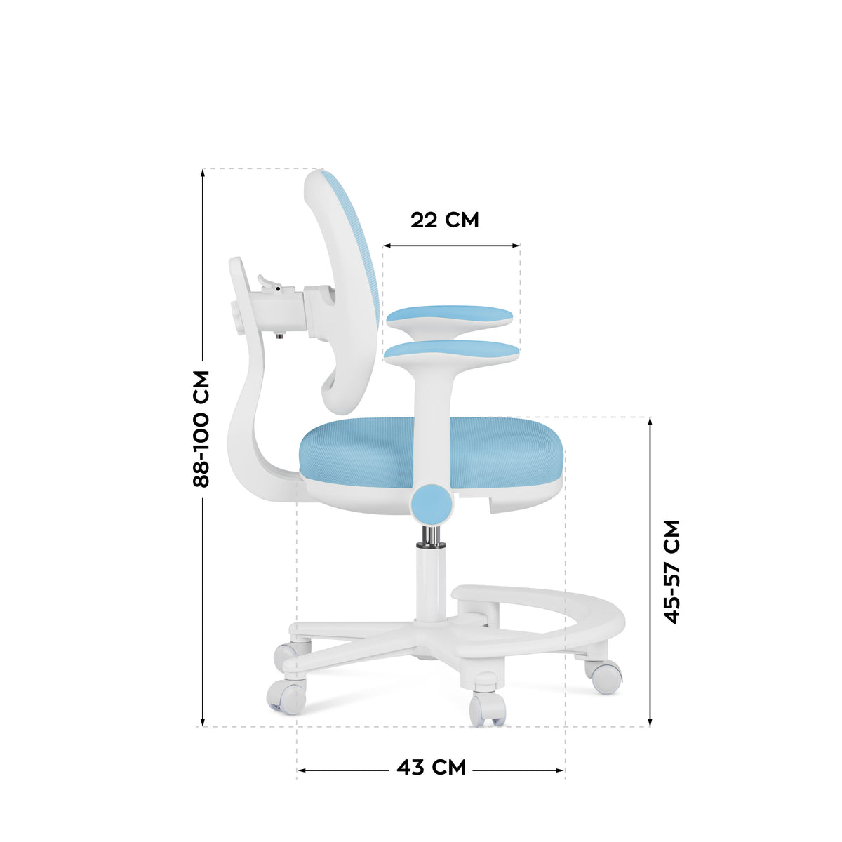 Mark Adler Junior 3.6 Blue Ergonomic Desk Chair for Children