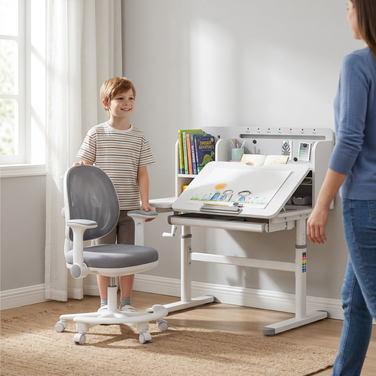 Mark Adler Junior 3.6 Grey – an ergonomic desk chair for children