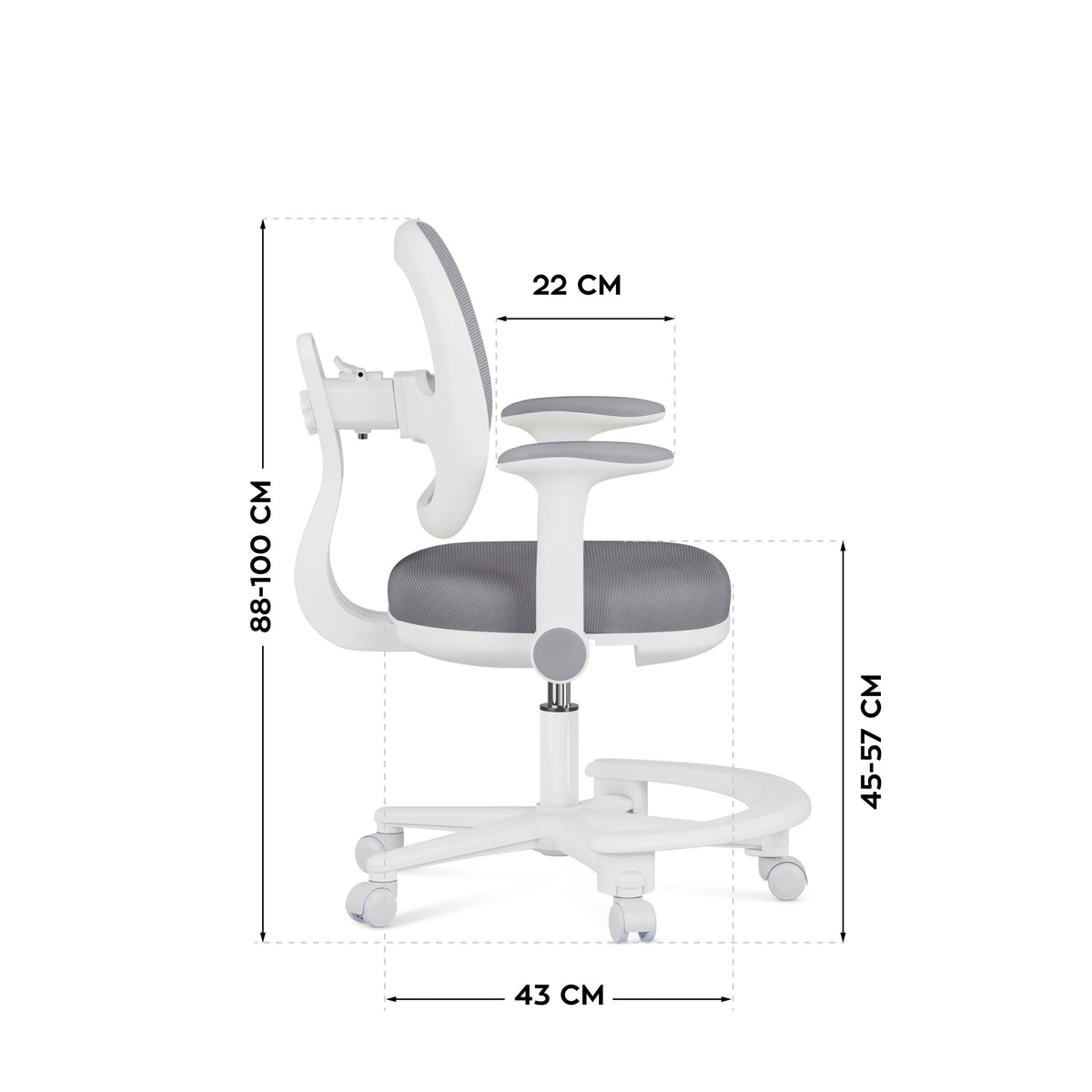 Mark Adler Junior 3.6 Grey – an ergonomic desk chair for children