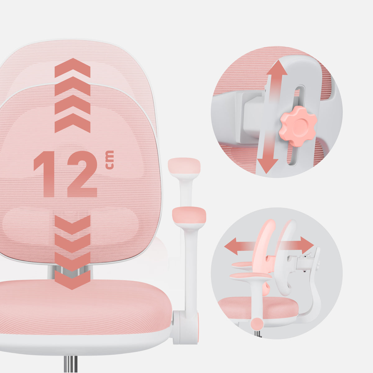 Mark Adler Junior 3.6 Pink – an ergonomic desk chair for children