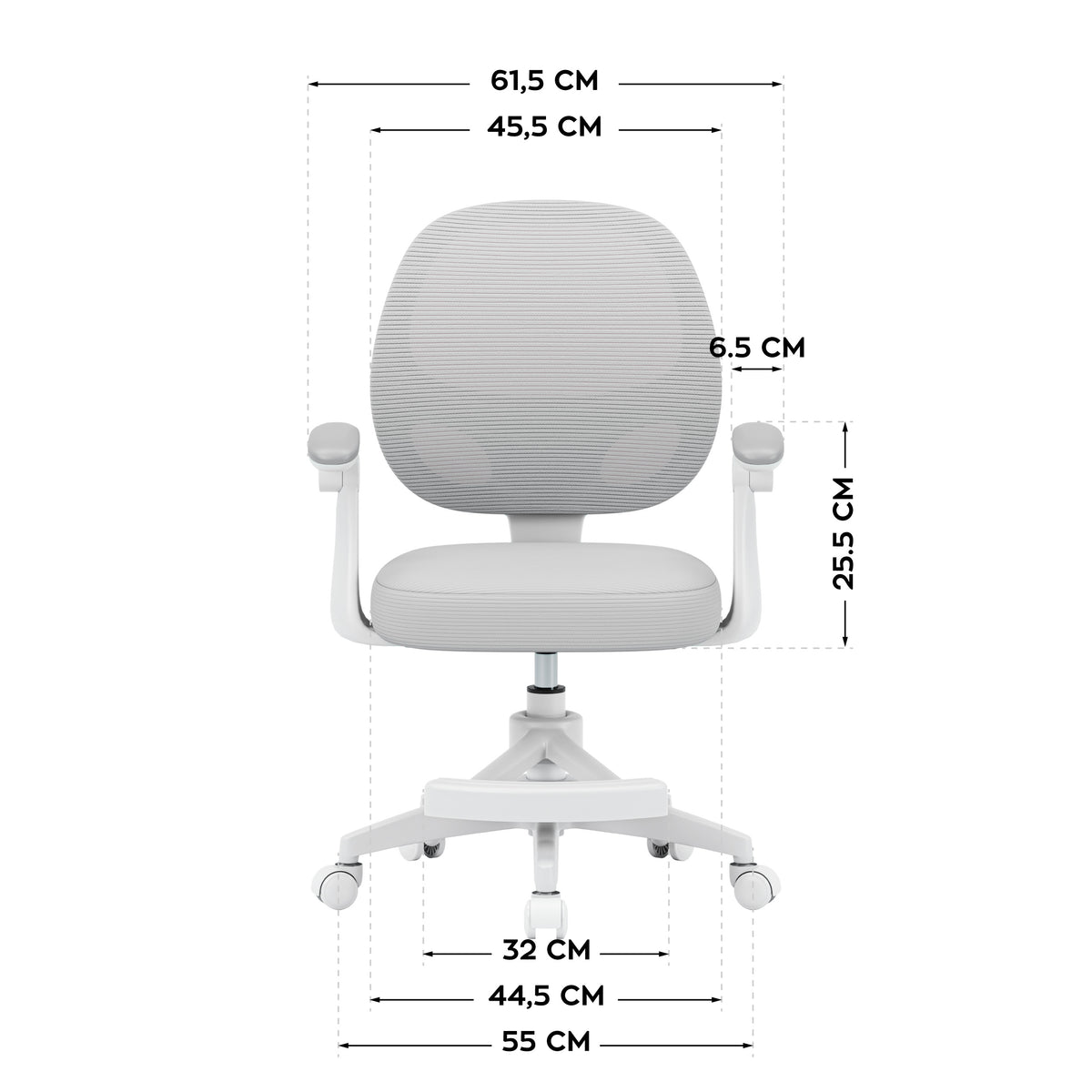 Mark Adler Junior 3.1 Grey children’s swivel chair