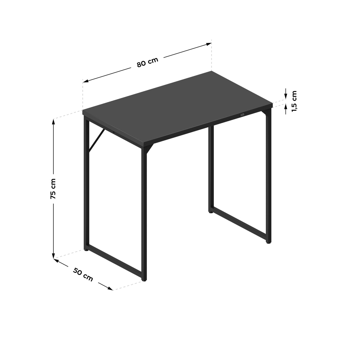 Mark Adler Leader 1.3 Black Small Desk, 80 cm