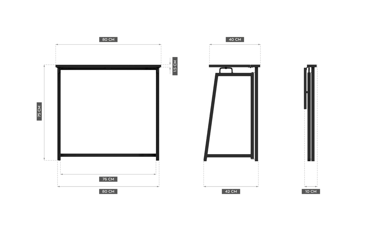 Mark Adler Leader 1.5 Black 80 cm folding desk