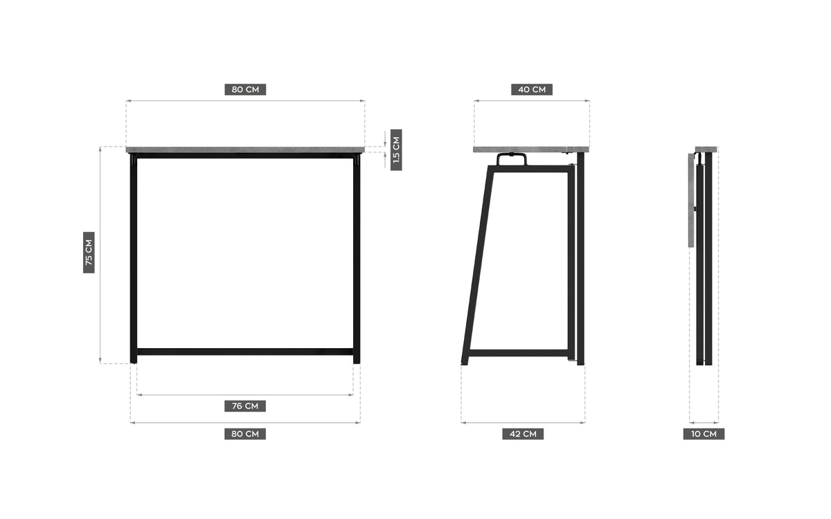 Mark Adler Leader 1.5 Grey 80 cm folding desk