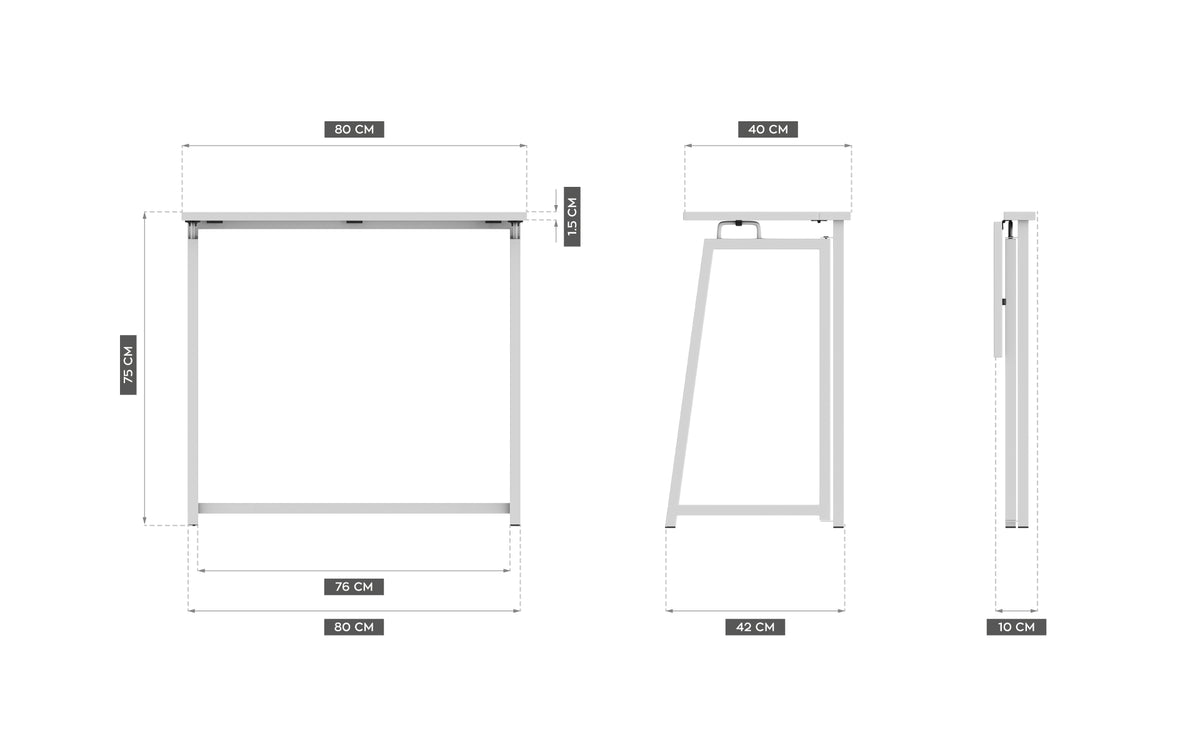 Mark Adler Leader 1.5 White 80 cm folding desk