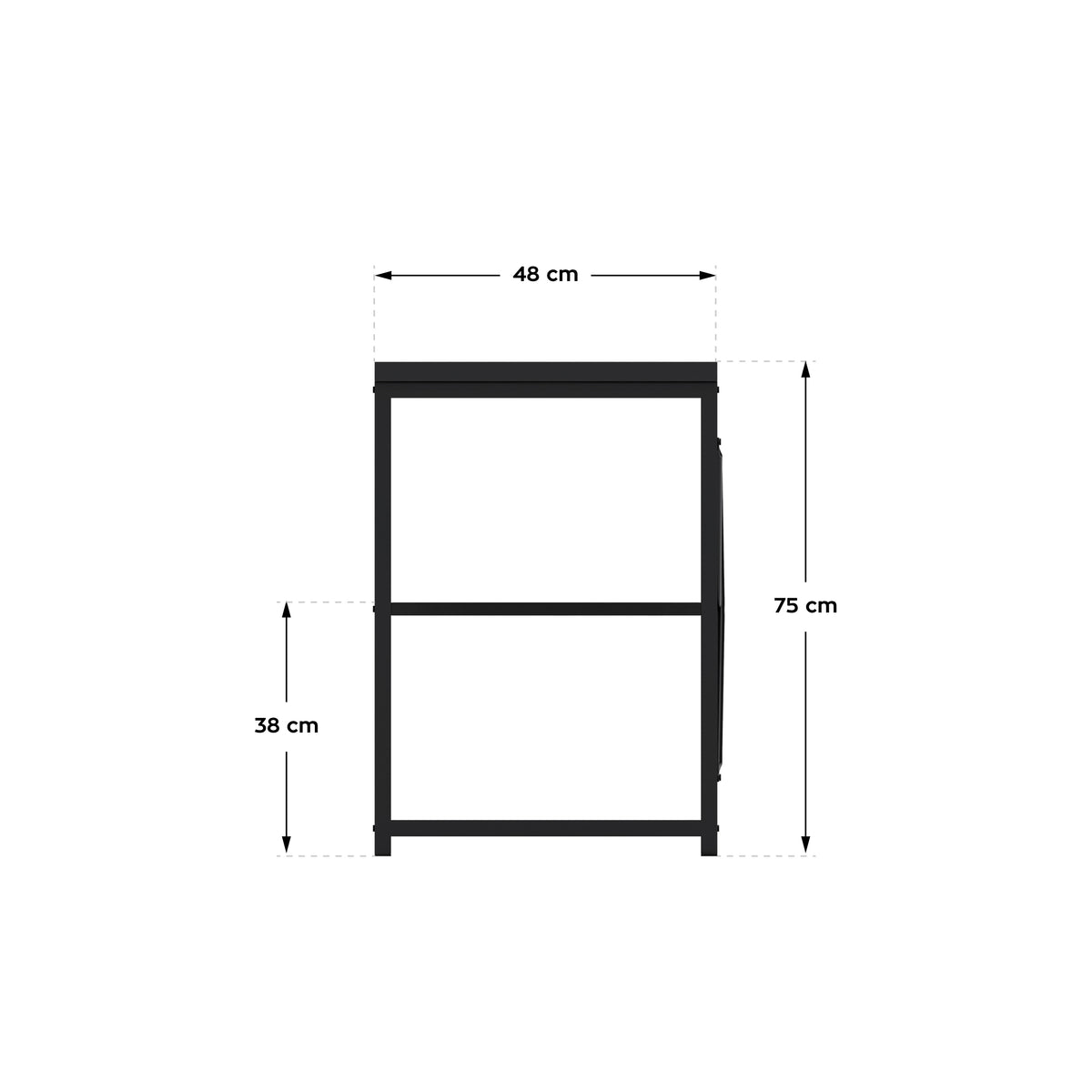 Mark Adler Leader 2.0 Black 120 cm desk with shelves