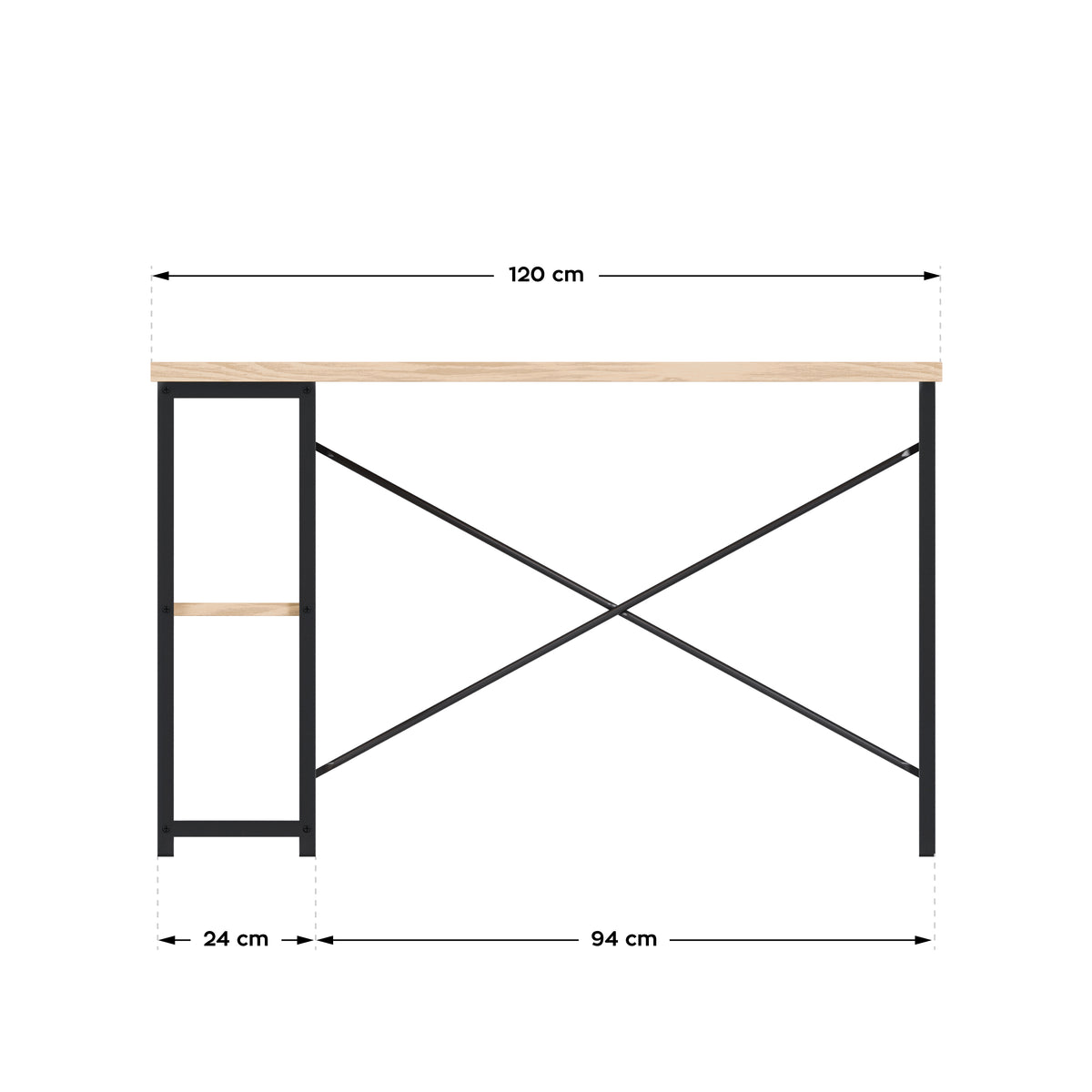 Mark Adler Leader 2.0 Craft 120 cm desk with shelves