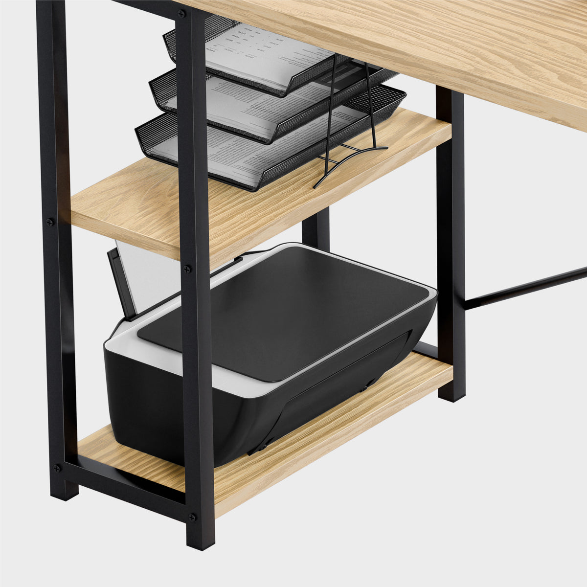 Option to fit shelves on the right or left-hand side