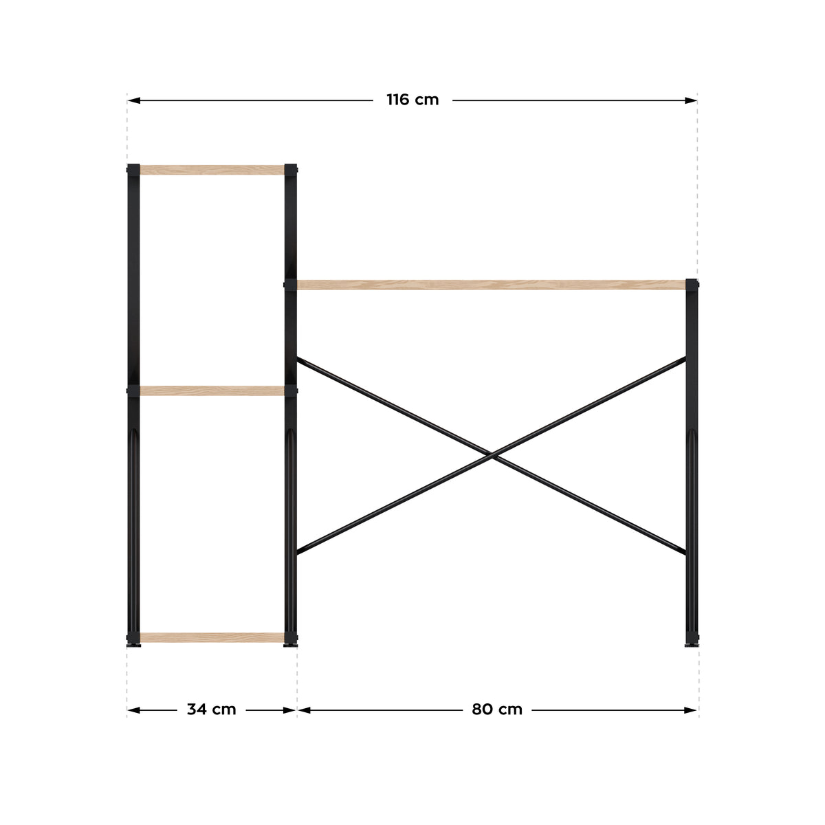 Mark Adler Leader 3.5 Craft 116 cm desk with shelves