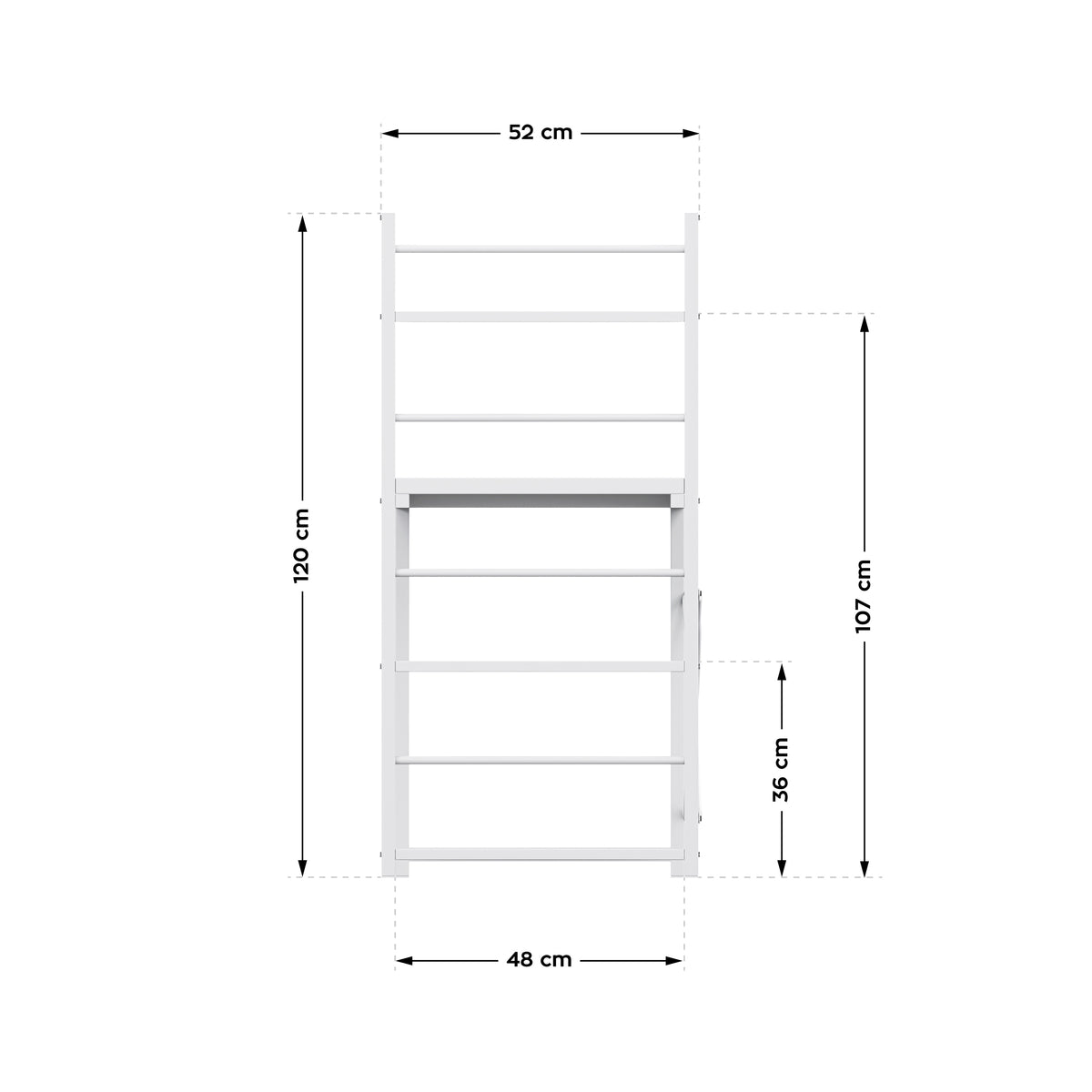 Mark Adler Leader 4.0 White 120 cm Desk with Shelves