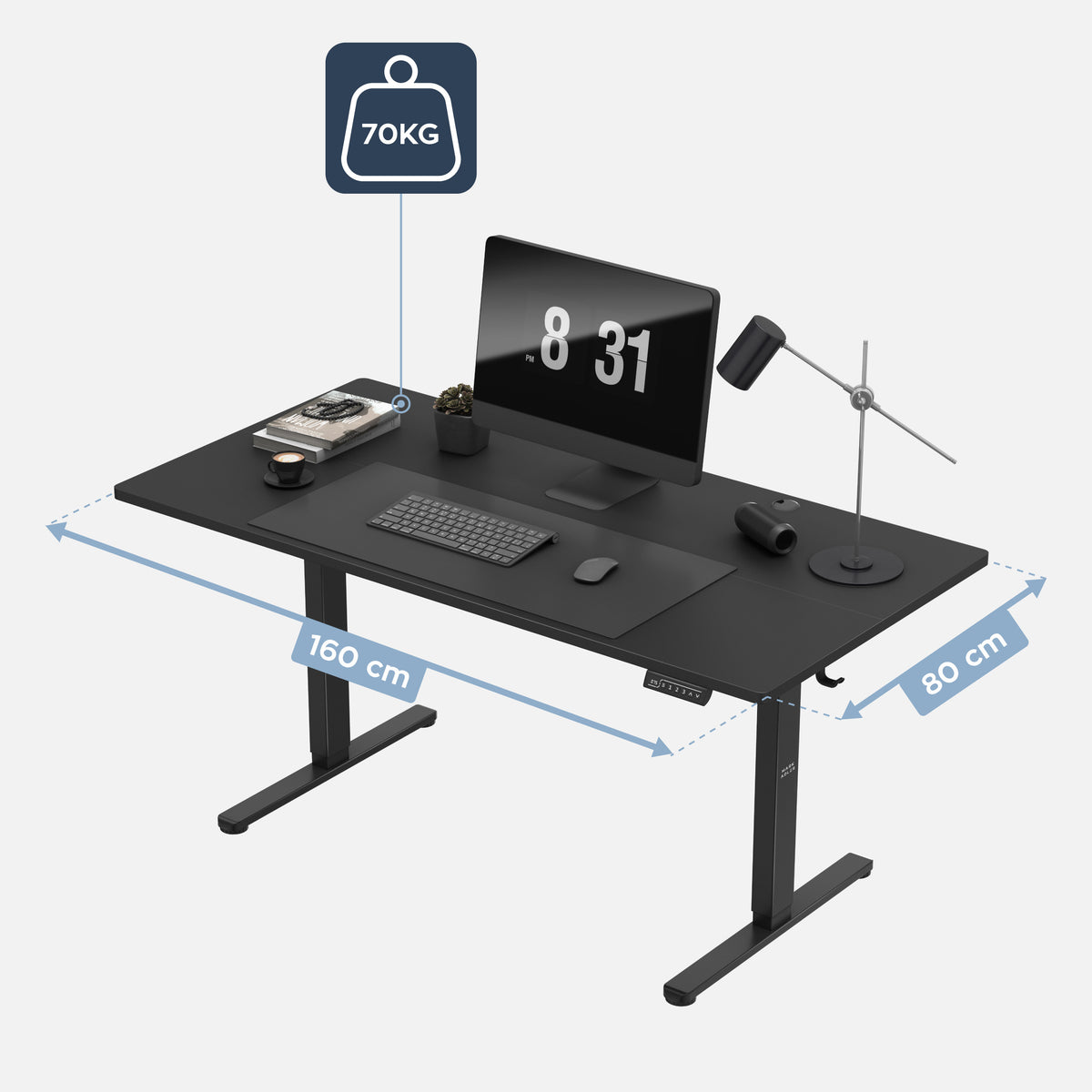 Mark Adler Leader 7.6 Black 160 cm Electric Desk