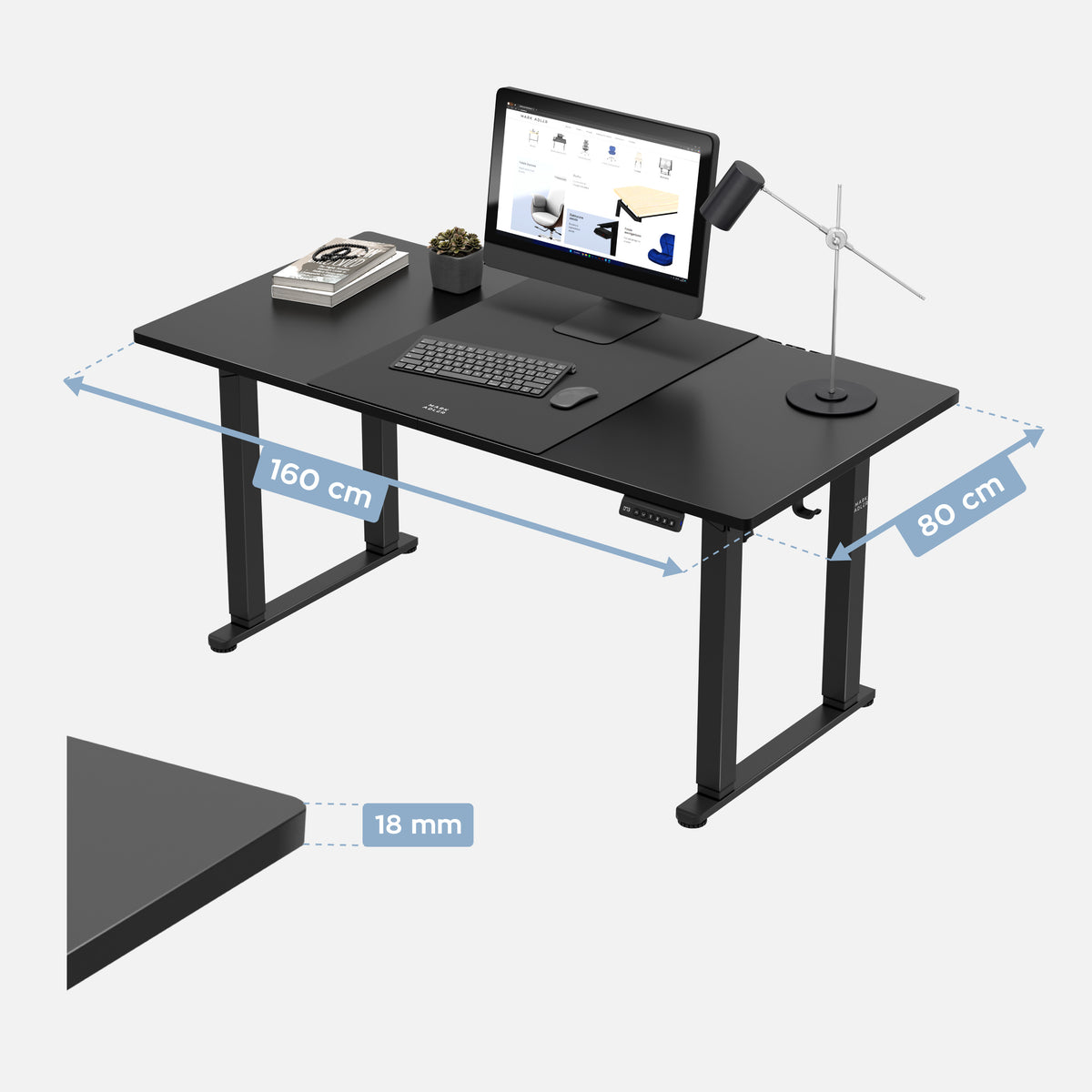 Mark Adler Leader 9.3 Black 160 cm electric desk