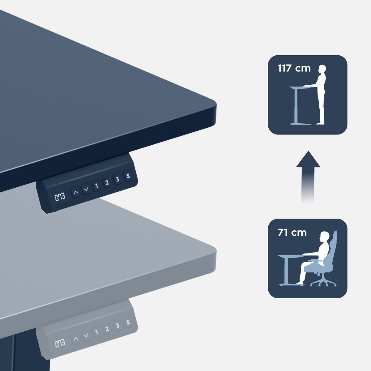 Smooth and quiet height adjustment