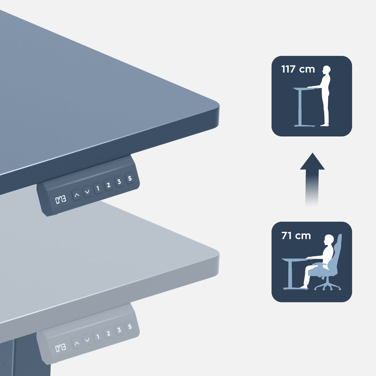 Smooth and quiet height adjustment