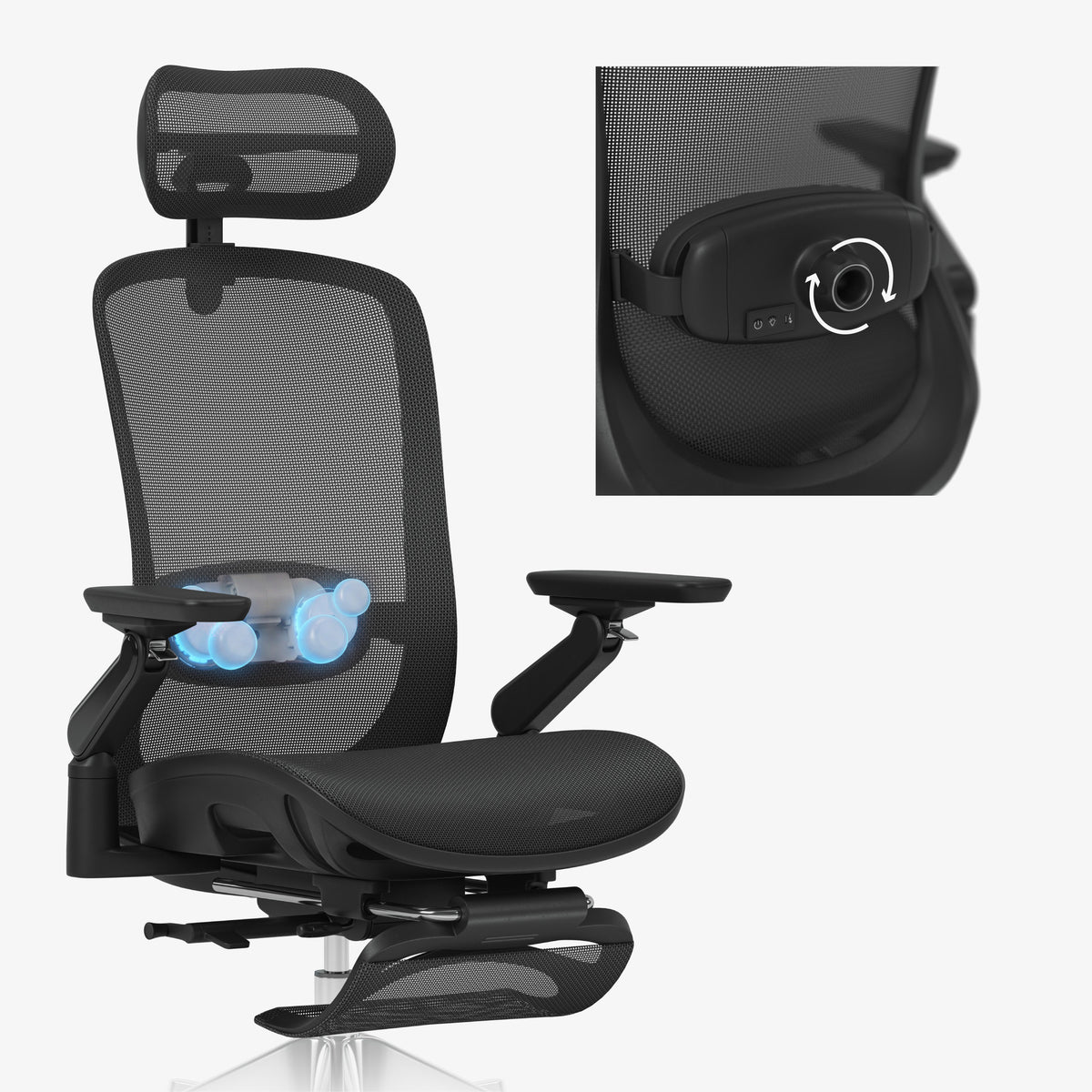 Mark Adler Leadpro 8.7 Black Ergonomic Massage Armchair