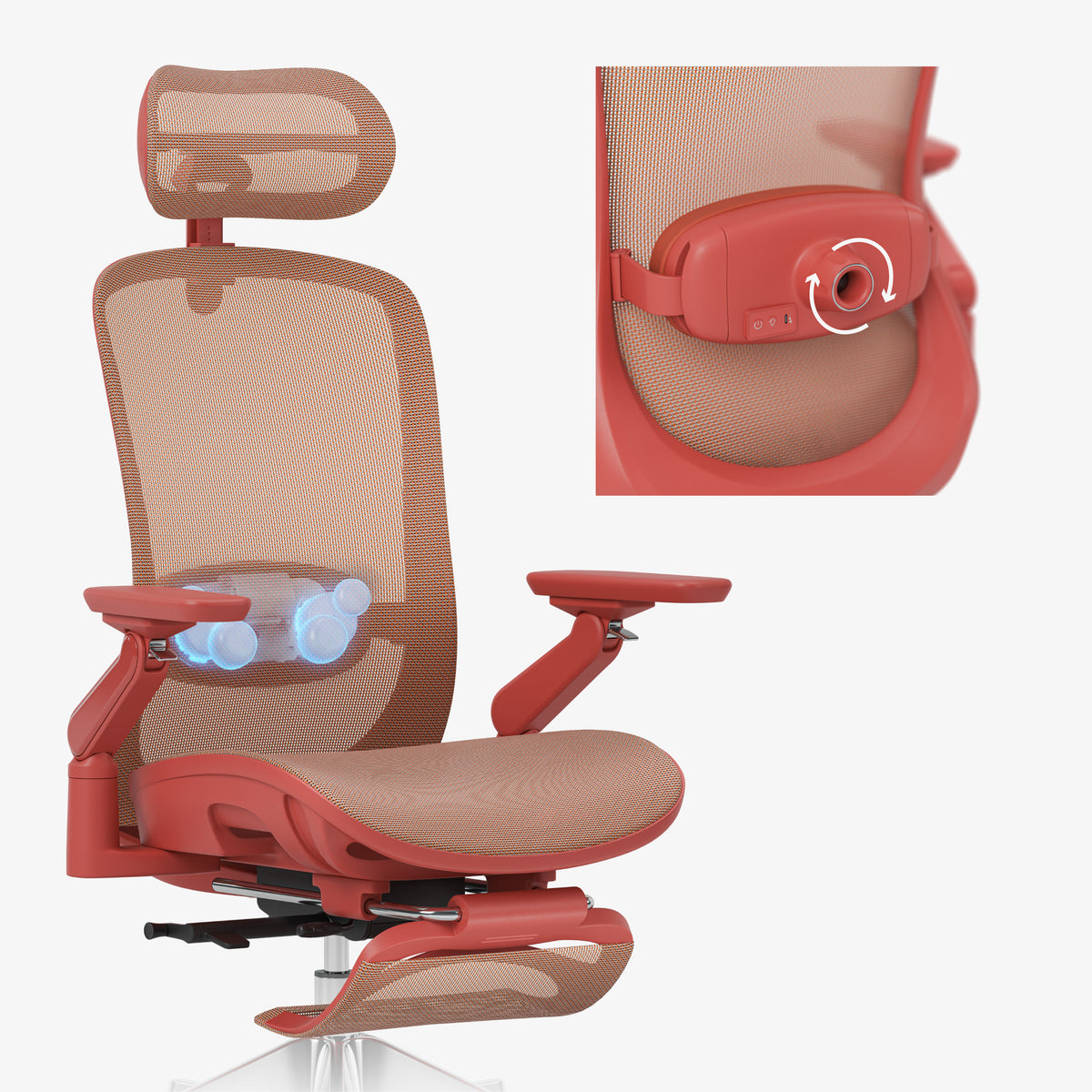Mark Adler Leadpro 8.7 Red Ergonomic Massage Armchair