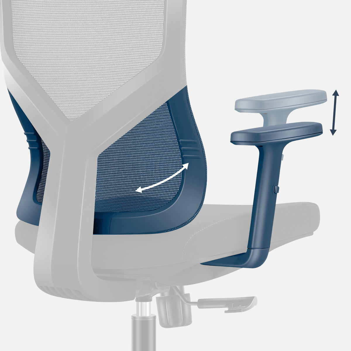 Ergonomic office chair with adjustable features